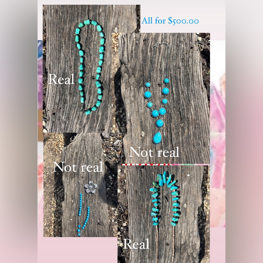 Silver and Blue Floral Necklace with Beaded Strand